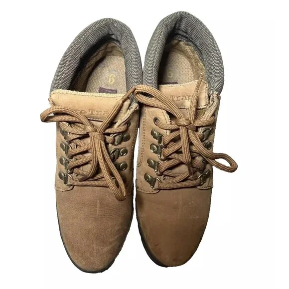 BareTraps Womens Size 6 Brown Suede Leather Ankle Hiking Boots Work Bear Paw - Picture 8 of 16